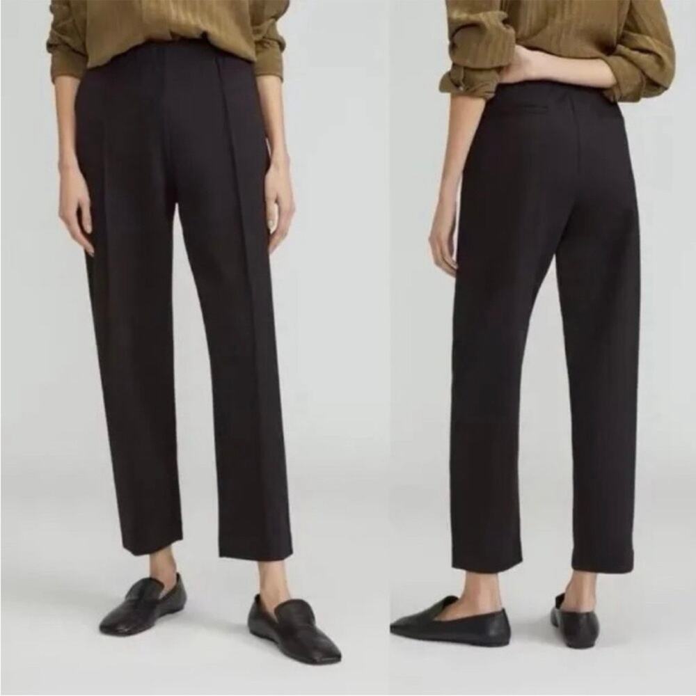 Everlane The Dream Ponte Pintuck Pant Elastic Waist Women's Small Black